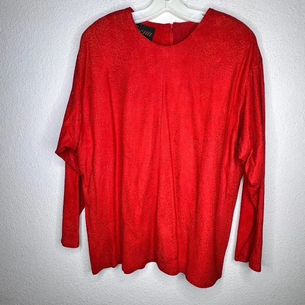 Vintage Siena New York Red Leather Top - Image 6