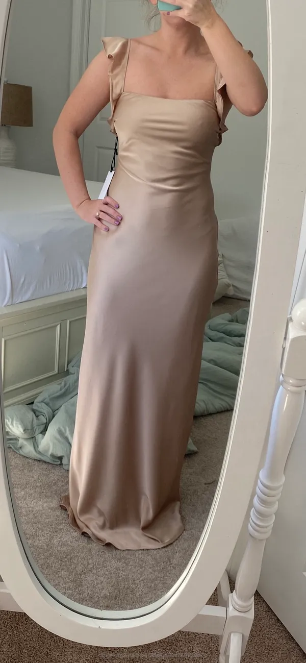 ASTR The Label BRYNA RUFFLE STRAP SATIN MAXI DRESS - Image 3