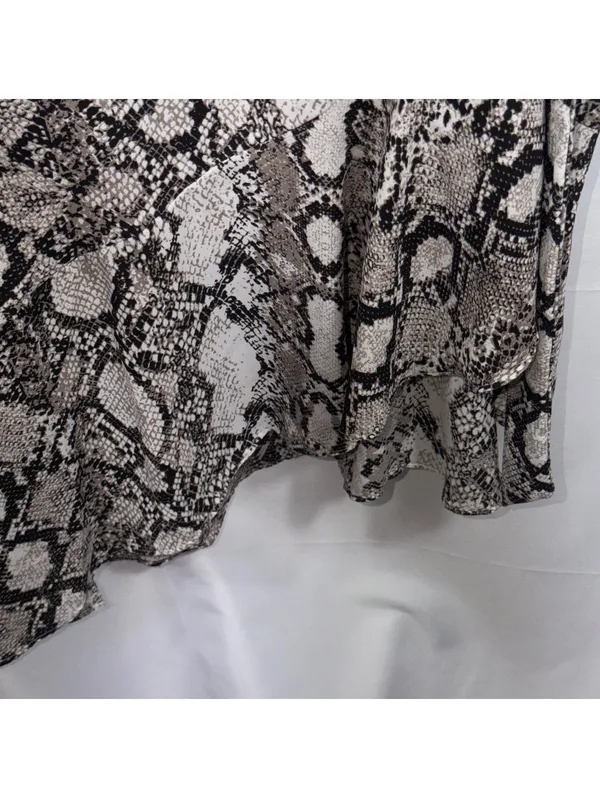 Express Snake Print Halter Maxi Dress Size M High Low - Image 4