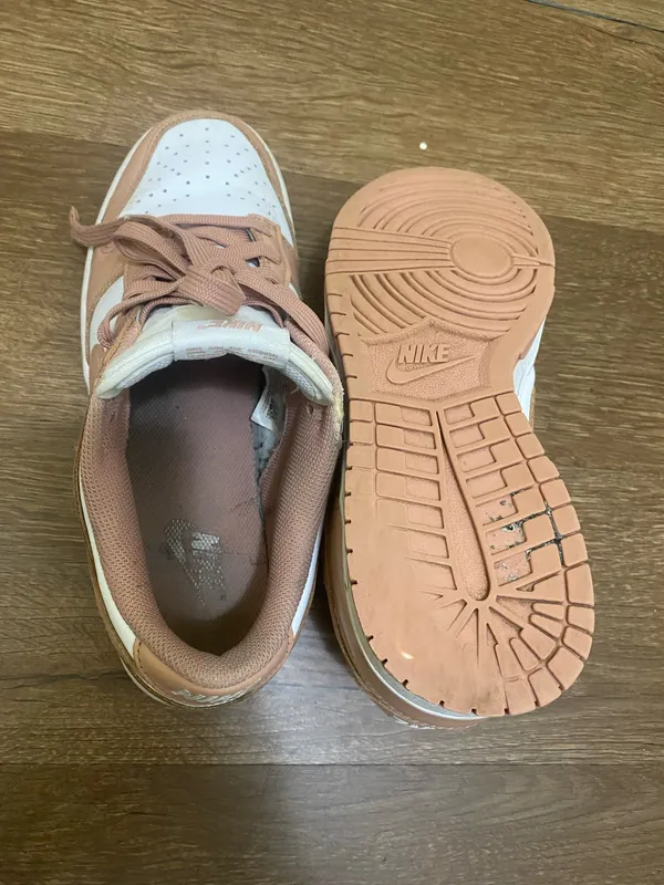 Nike Women's Dunk Low Rose Whisper Pink White Shoes - Image 2