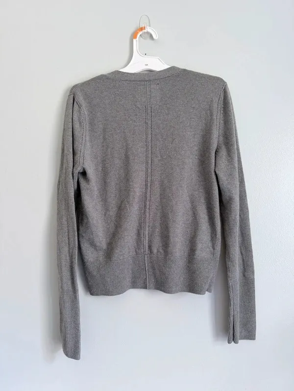 Vintage 2009 American Eagle Gray Rabbit Hair Cardigan Sweater Women’s M Y2K - Image 4