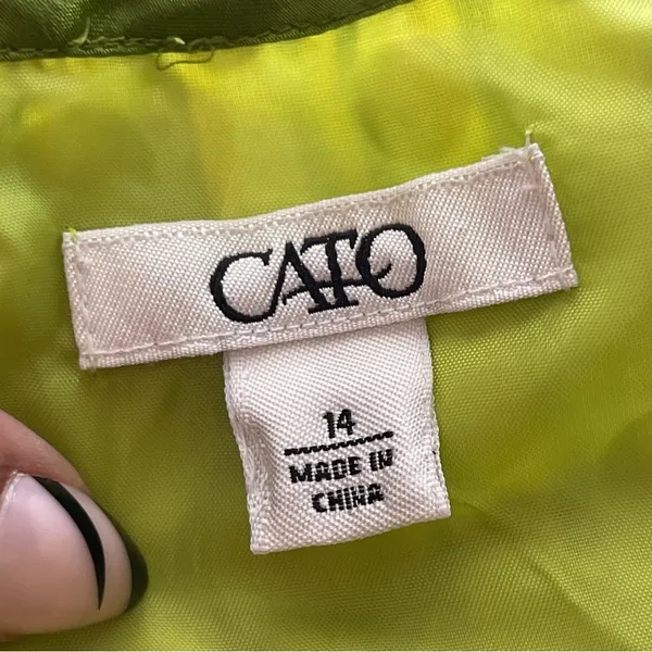 CATO | Green Polka Dot Midi Dress Sz 14 - Image 7