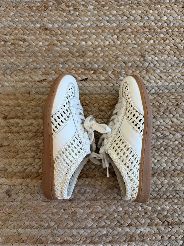 Woven Mule Sneakers White Size 7.5 - Image 3