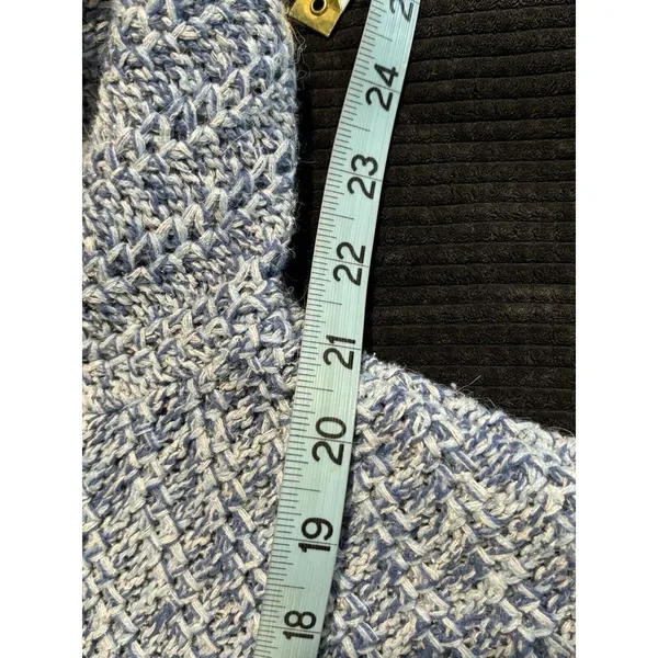 Fashion Bug Sweater Long Sleeve Size XL‎ Chunky Knit Blue/White Boat Neck - Image 6