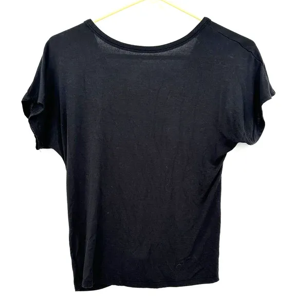 American Eagle‎ AEO size XS soft & sexy line short sleeve top shirt black - Image 2