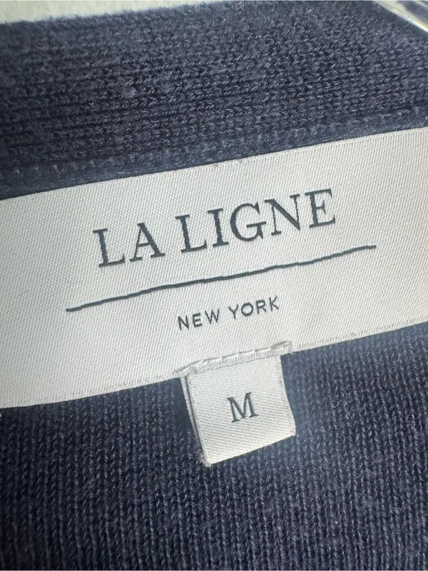La Ligne Serge Cardigan in Navy/White M - Image 6