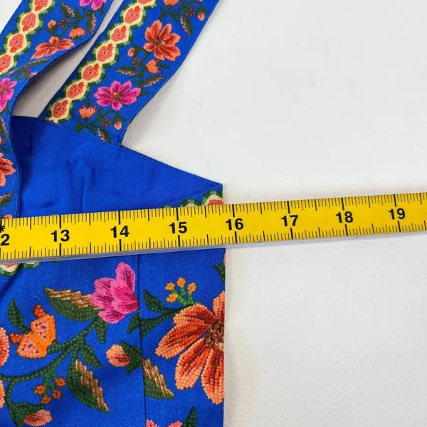 NWOT Farm Rio Linen Blend Floral Print Romper Size S - Image 11