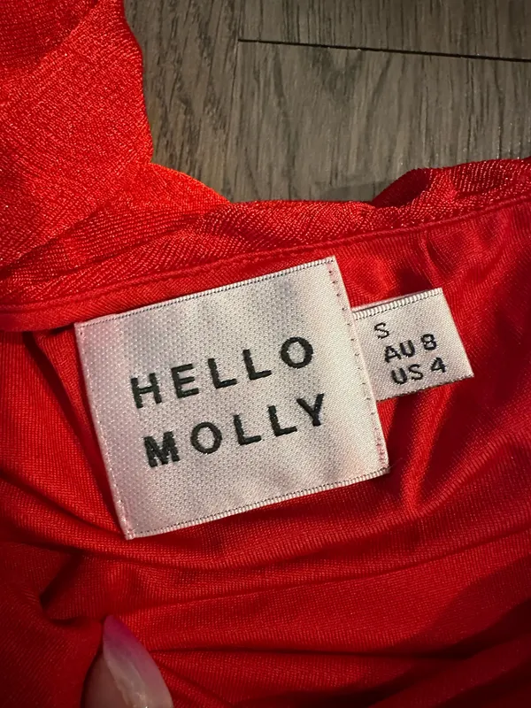 Hello Molly Red One-Shoulder Mini Dress - Image 3
