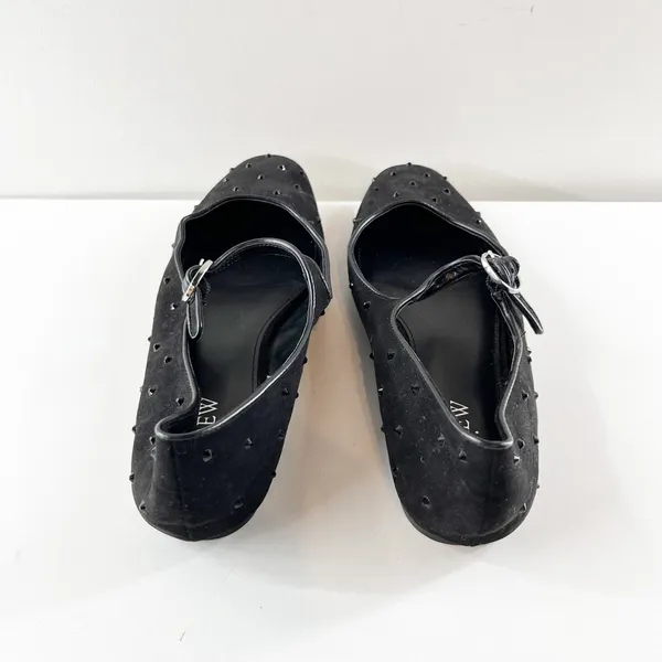 J. Crew Rhinestone Studded Mesh Mary Jane Ballet Flats Black 9 - Image 6