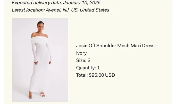 White Meshki Dress Maxi - Image 3