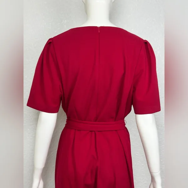 Alex Marie Deep Red Wide-Leg Women's Jumpsuit Size XL. J-18 - Image 4