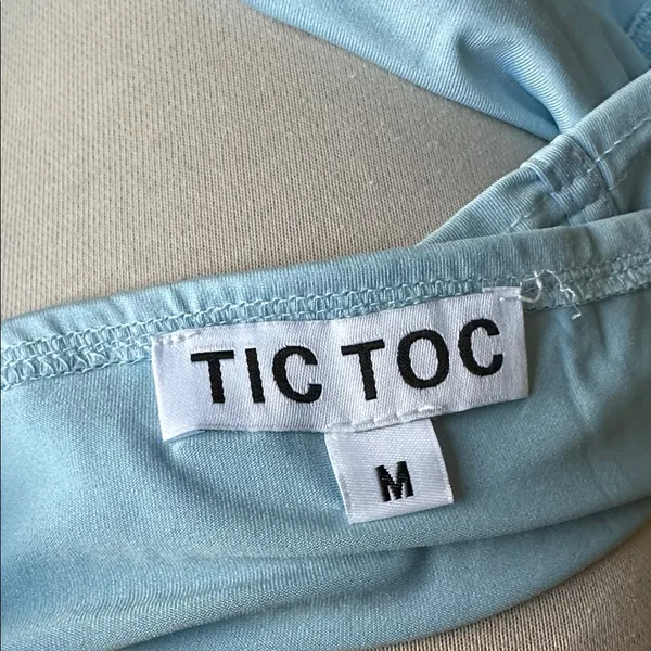 Tic Toc Light Blue Lace-Trim Camisole Bralette Top - Image 4