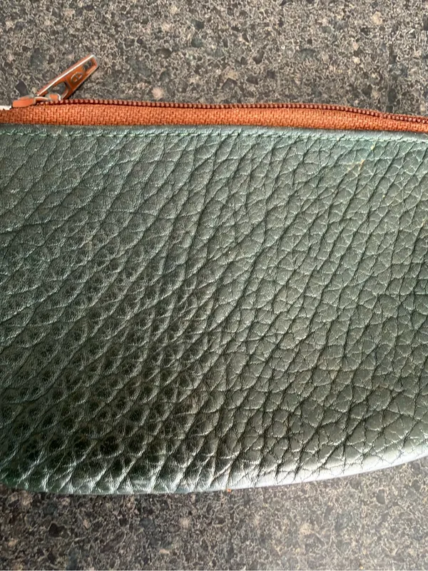 Vintage Dooney & Bourke AWL Leather Big Duck Coin Purse Ivy Green British Tan - Image 7