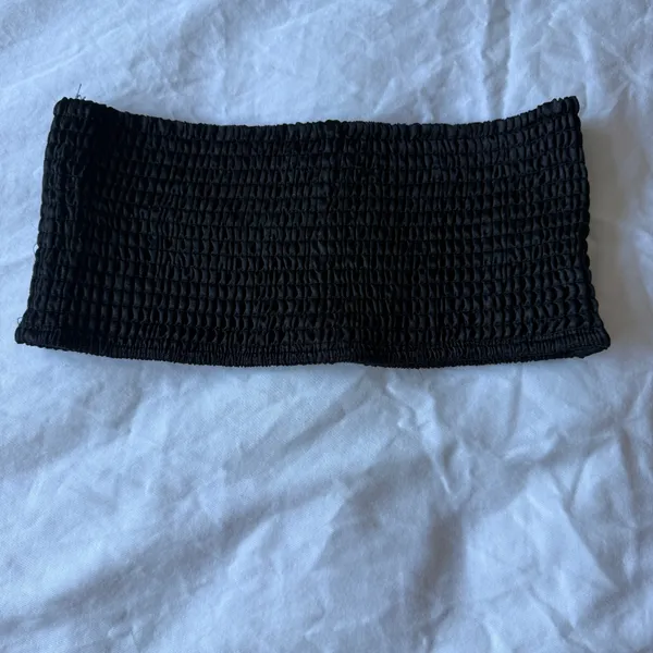 🖤 FAITH Smocked Stretch Bandeau – Forever 21 Y2K Streetwear Essential Small 🖤 - Image 3