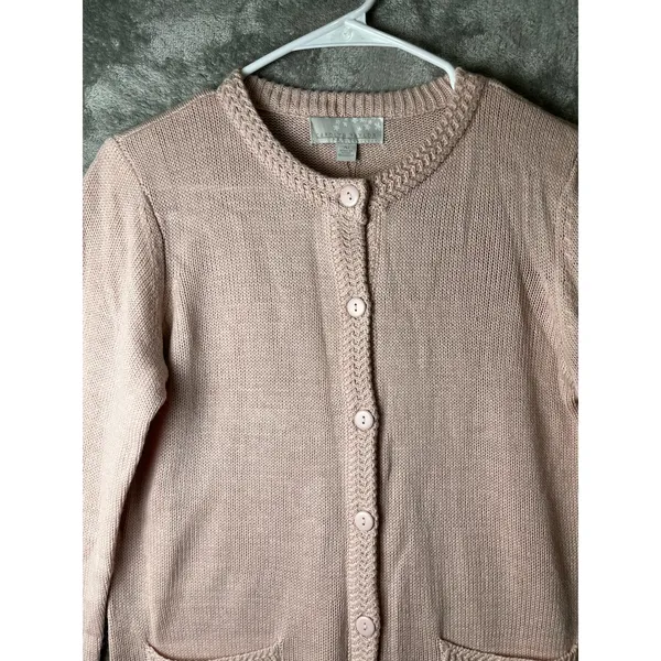 Soft Girl Blush Pink Knit Cardigan Button‎ Front Cottagecore Coquette Kawaii NEW - Image 2