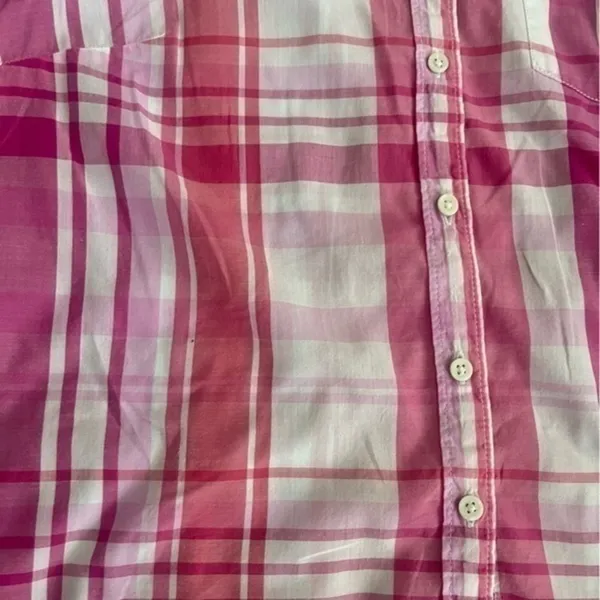 Tommy Hilfiger plaid pink & white classic fit shirt size small - Image 10