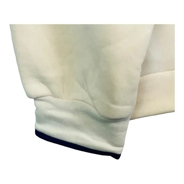 Cream Navy Quarter Zip Pullover Sweatshirt Women 2XL Triangle Zipper Pull‎ NWOT - Image 3