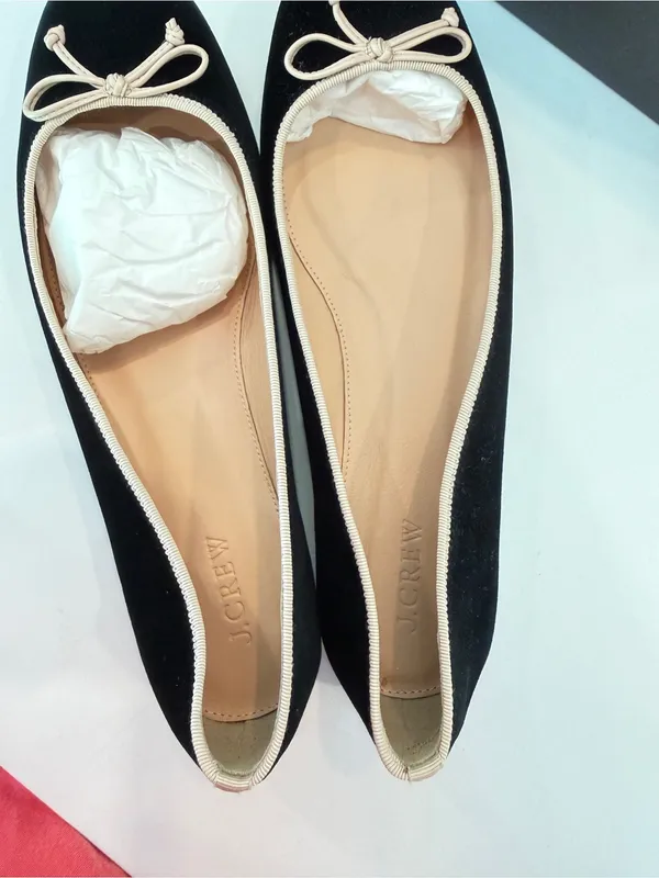 New J.Crew Lily Velvet Ballet Flats Sz 11 Black Preppy Classic J Crew Shoes - Image 4
