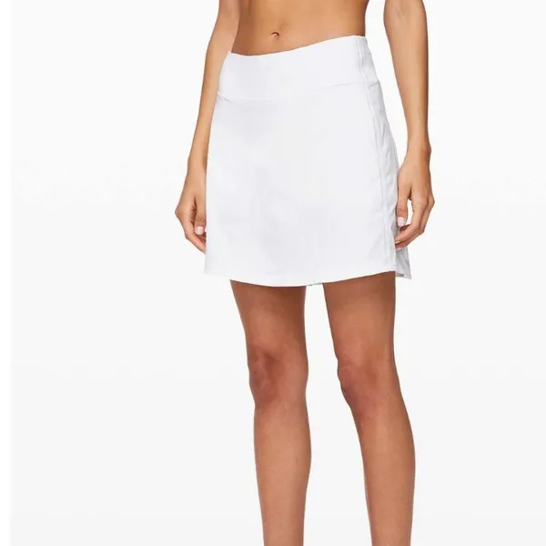 Lululemon Pace Rival 17in Tennis Skirt Womens 4 White Mid Rise Golf Running NWOT - Image 6