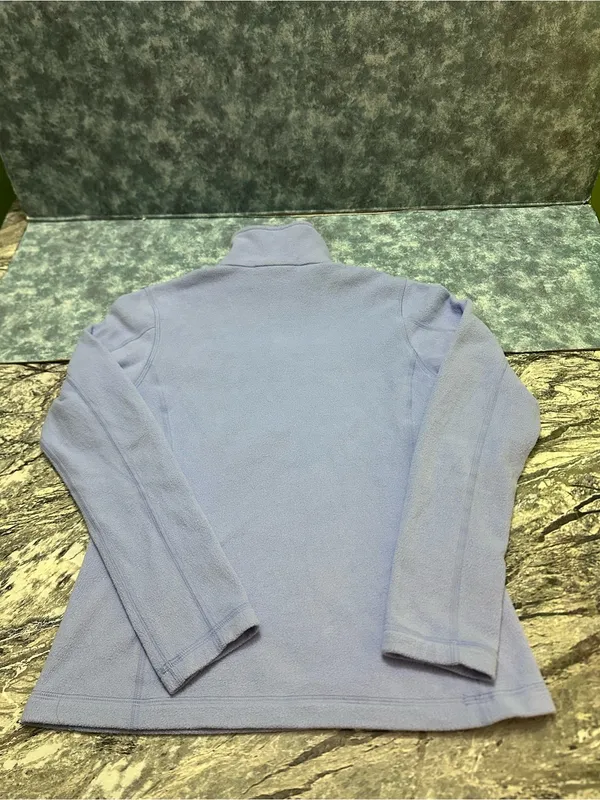 Patagonia Light Blue Women's Quarter-Zip Fleece Pullover XS - Image 8
