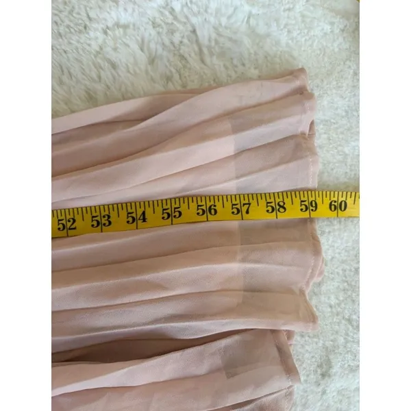 Lulus Notorious Charm Blush Pleated Flutter Sleeve Maxi Dress Size XS Formal - Image 9