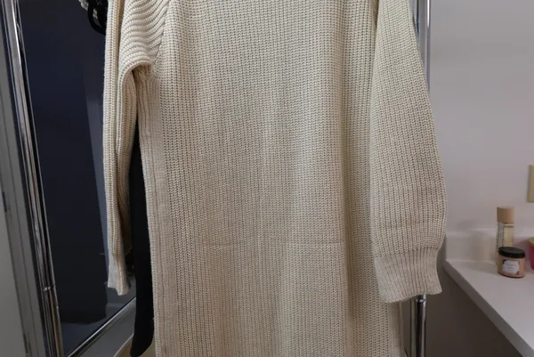 Dustier split sides open knit cardigan Tan Size L - Image 9
