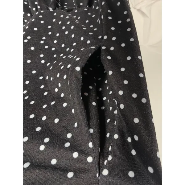 Women Unbranded Halter Dress Black White Polka Dot Size M - Image 3
