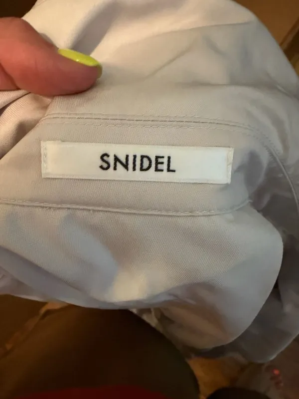 Snidel Sustainable Glossy Layered Trench Coat Ivory One Size - Image 3