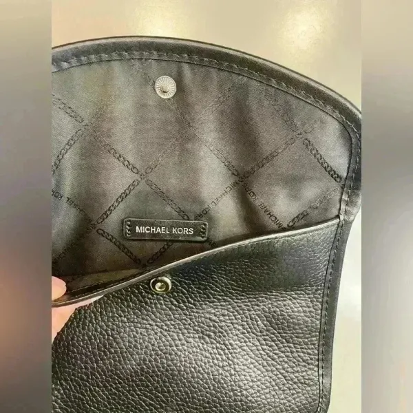 Michael Kors Black Leather‎ Clutch Wristlet Wallet - Image 5