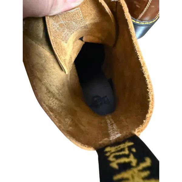 Dr. Martens Leona Butterscotch Brown Women’s New Orleans Leather Heeled Boots 8 - Image 10