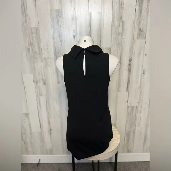 Banana Republic Black Mock Neck Dress | Sleeveless Shift Midi – Size Small - Image 4