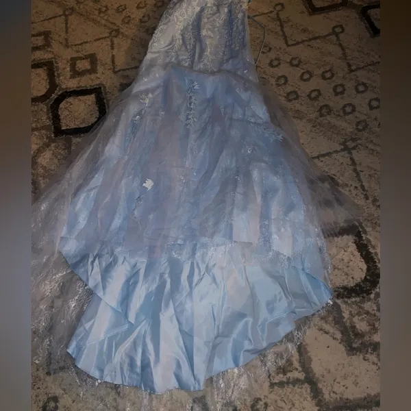 Lavetir blue tulle and lace dress sz.S - Image 6