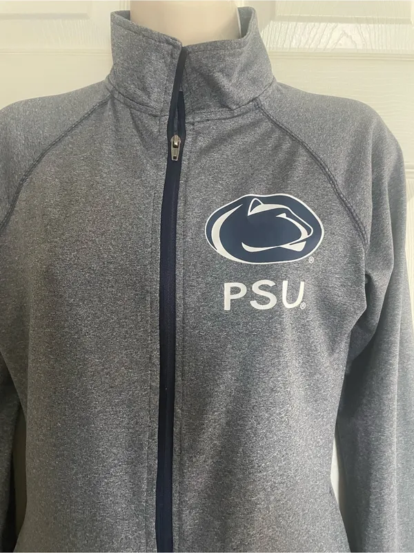 Women's Penn State Gray‎ Full-Zip Jacket Size Small - Image 2