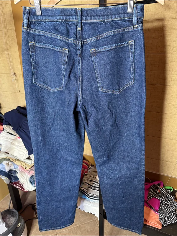 NWT Banana Republic High Rise Straight Jeans Dark Wash Size 30 - Image 8