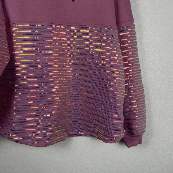 Disney Womens 50th Anniversary Spirit Jersey Purple Sequin Sz M - Image 4