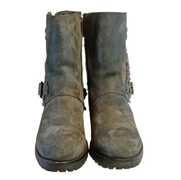 UGG Niels Women's Size 8 Olive Green Moto Boots - Image 2