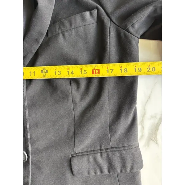 Ann Taylor Black Single Button Blazer Size 8 Classic Workwear Career Suit Jacket - Image 7