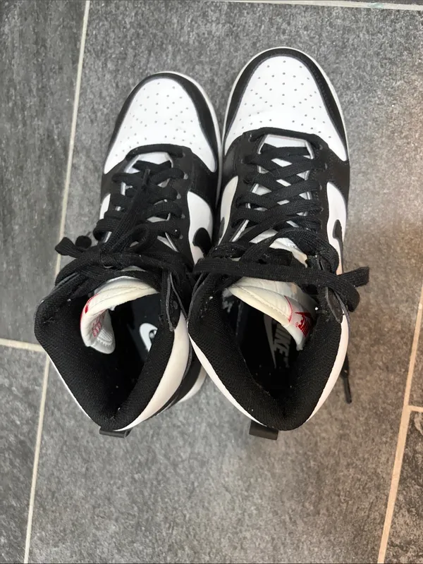 Nike Black and White High-Top Sneakers - Image 2