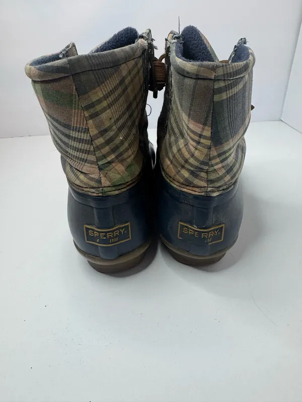 Sperry Plaid Waterproof Duck Boots Size 6.5 - Image 4