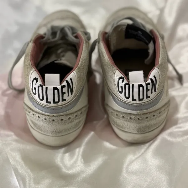 Golden Goose Mid Star Sneakers White Pink Patent Star Mid Top Size 7/37 Preppy - Image 8