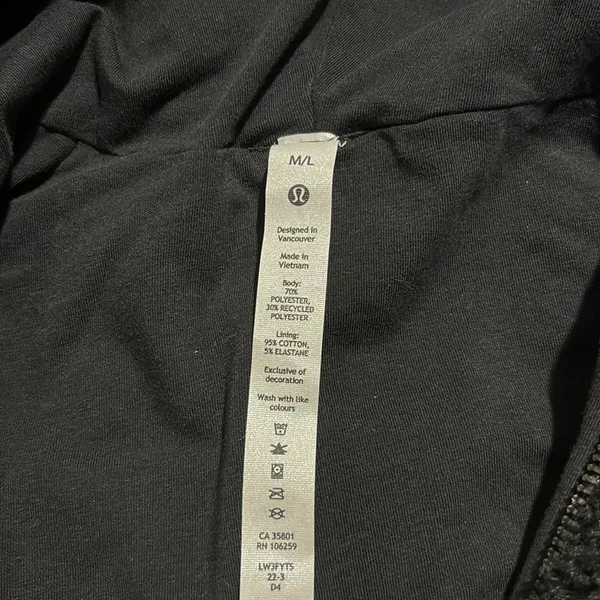 Lululemon Scuba Oversized Half Zip Cotton Jersey Fleece Hoodie Size M/L - Image 7