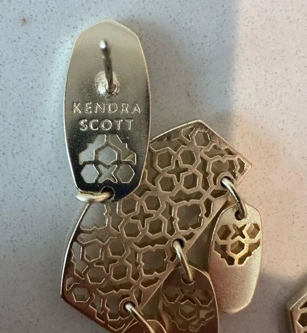 Kendra Scott Emmet Statement Filigree Drop Earrings in Gold - Image 6