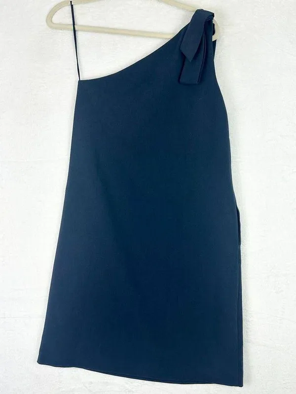 Elliatt Ophelia One Shoulder Dress Size Small Navy Pockets Special Occasion - Image 5