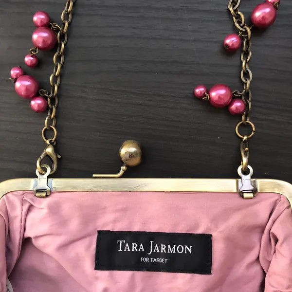 Tara Jarmon for Target Purple Eyelet Mini Purse Clutch with Beaded Handle Strap - Image 6