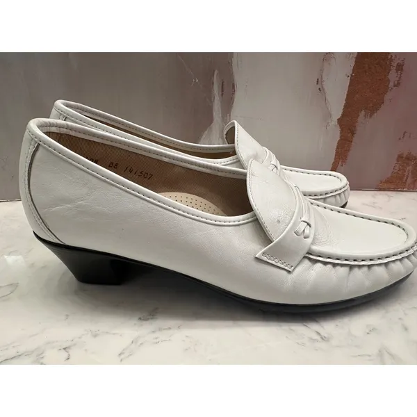 SAS Easier Tripad Slip On‎ Loafers White Womens Sz 10M Leather Comfort - Image 5