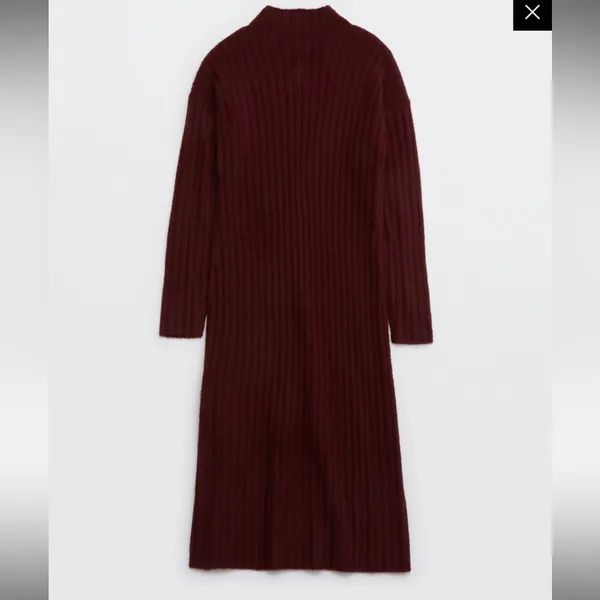 BUTTERCREAM SWEATER DRESS in Berry (Maroon) - Image 3
