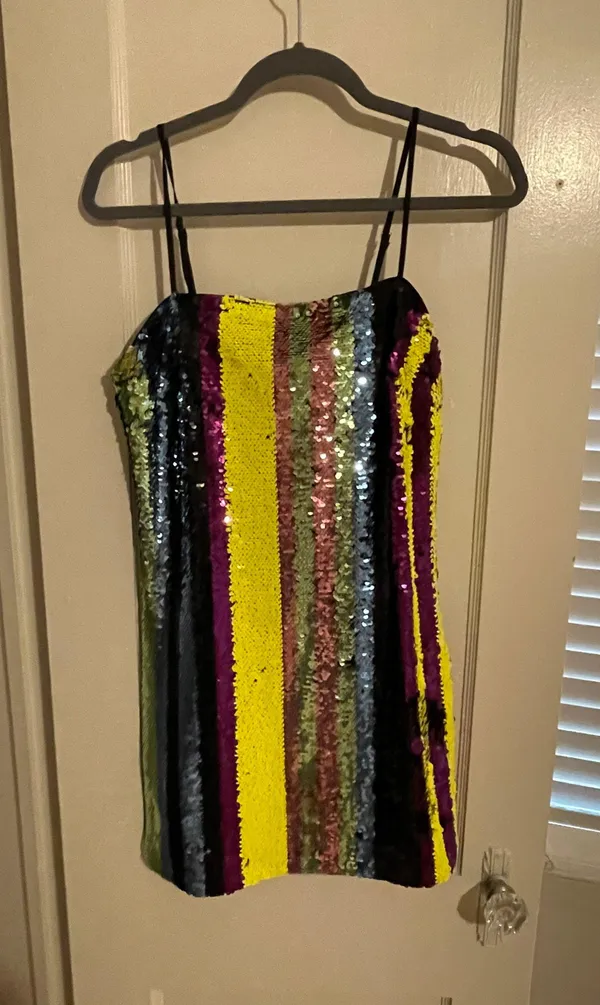 Sequin Colorful Dress Multiple Size M - Image 3