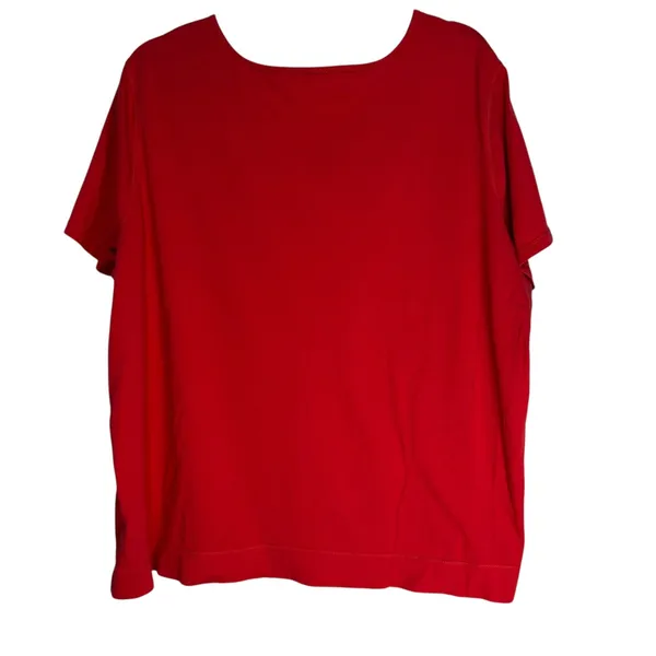 LRL Ralph Lauren‎ Jeans Co Red V Neck Short Sleeve T Shirt Top Plus Size 3X - Image 11