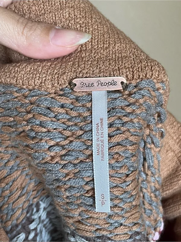 Free People After School Mini Skirt Size Small Pink Combo Flare Sweater Knit - Image 5