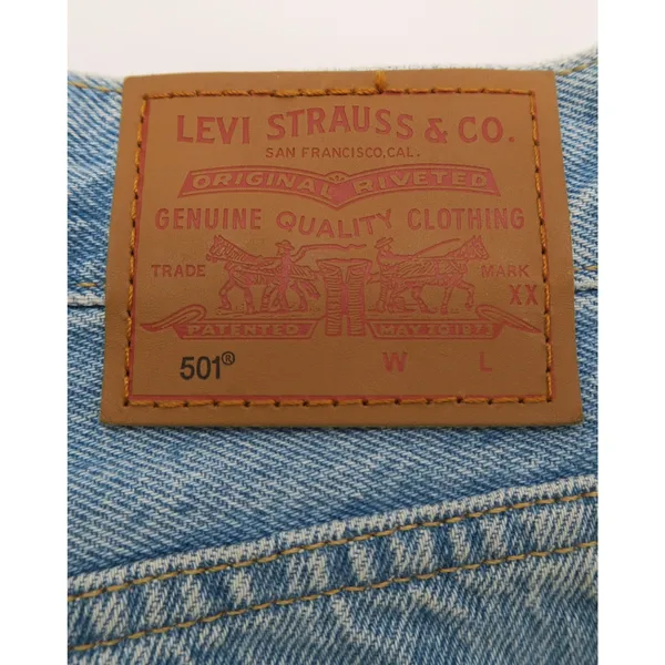 Levis Premium 501 Cut Off Denim Shorts Light Wash‎ Blue W33 56327-0086 - Image 7